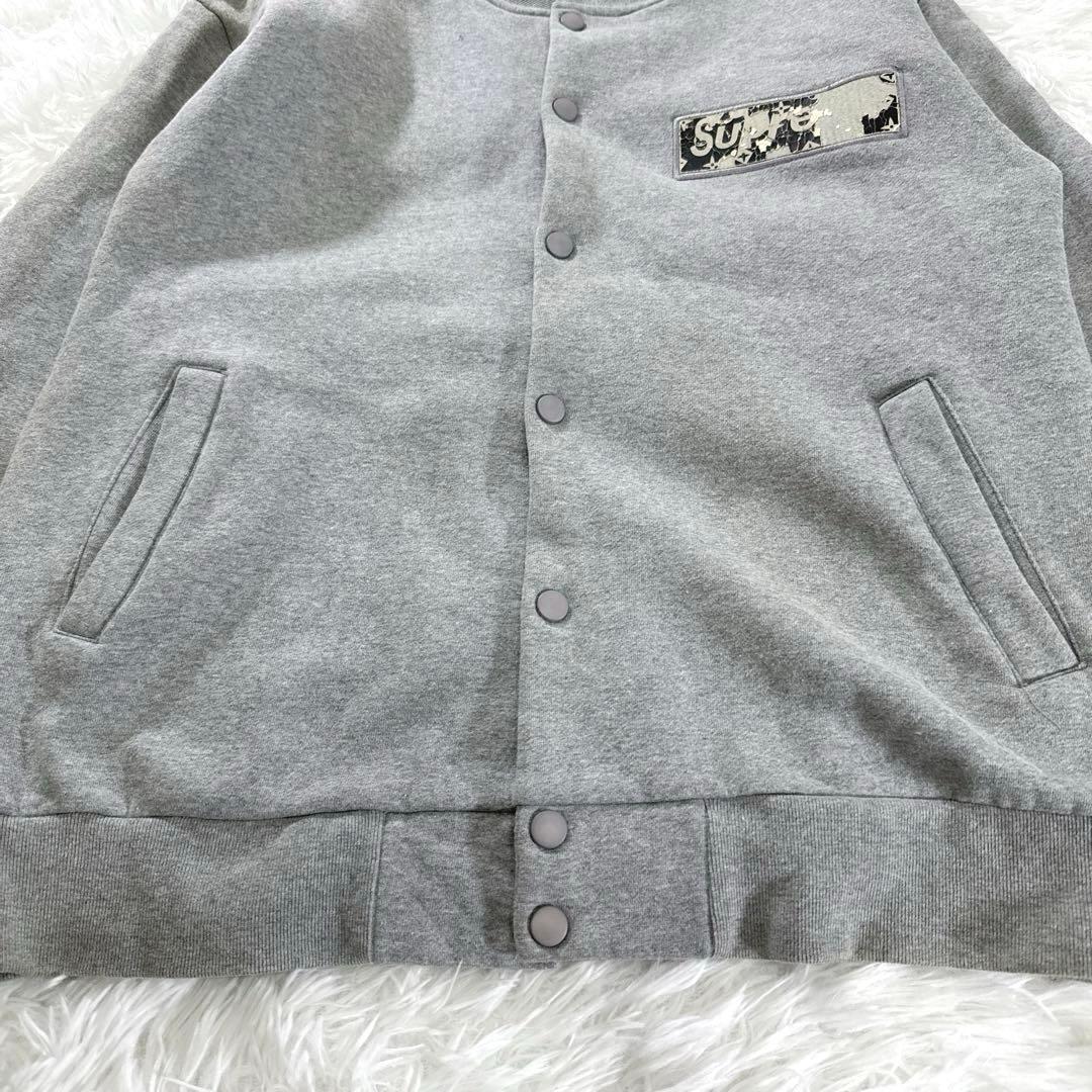 Supreme シュプリーム スウェットスタジャン グレー 裏起毛 カナダ製