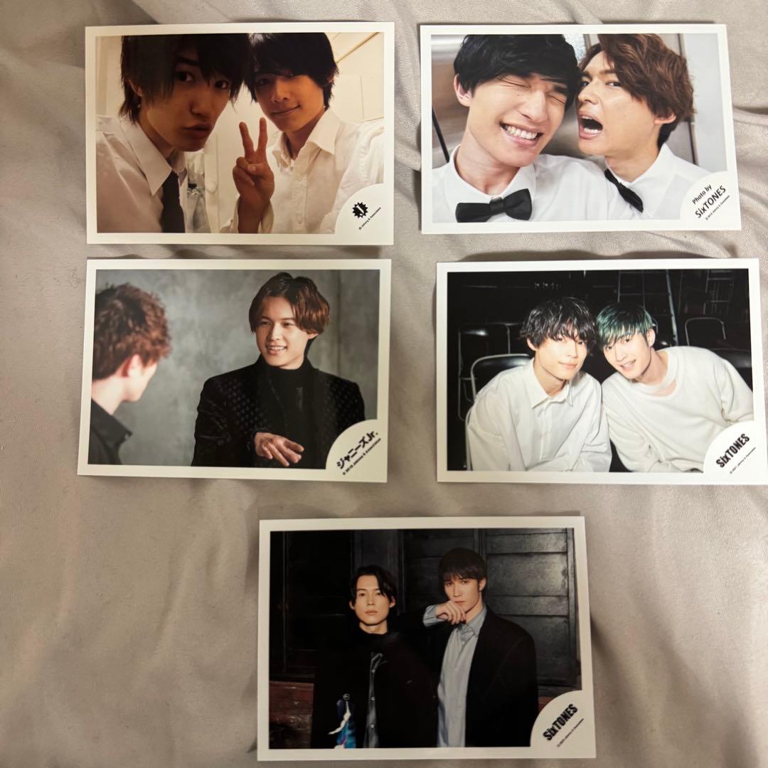 SixTONES ジェシー 松村北斗 ほくじぇ 公式生写真 5枚セット - メルカリ