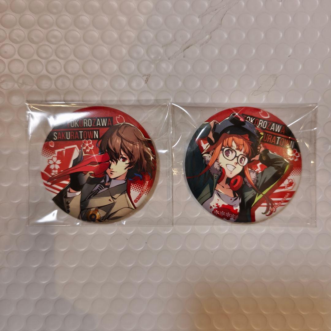 ペルソナ5 25thフェス 大展覧会 缶バッジ 明智吾郎 クロウ 佐倉双葉