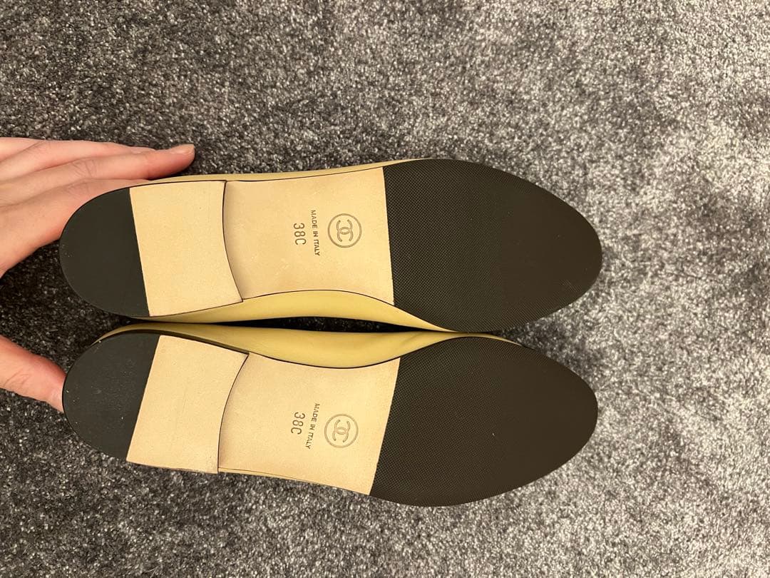 未使用　CHANEL シャネル 24.5cm 38ココマーク　ブラック　べージュ