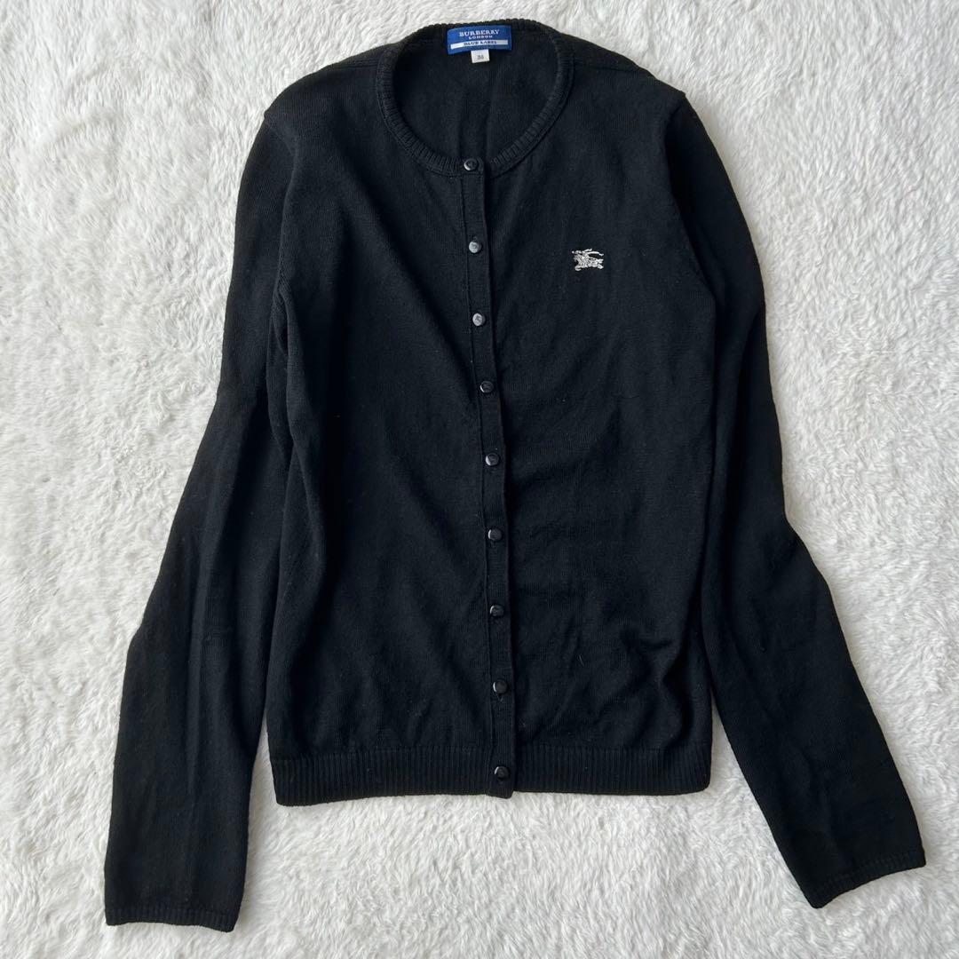バーバリー ブルーレーベル カーディガン ホースロゴ 刺繍 ノバ