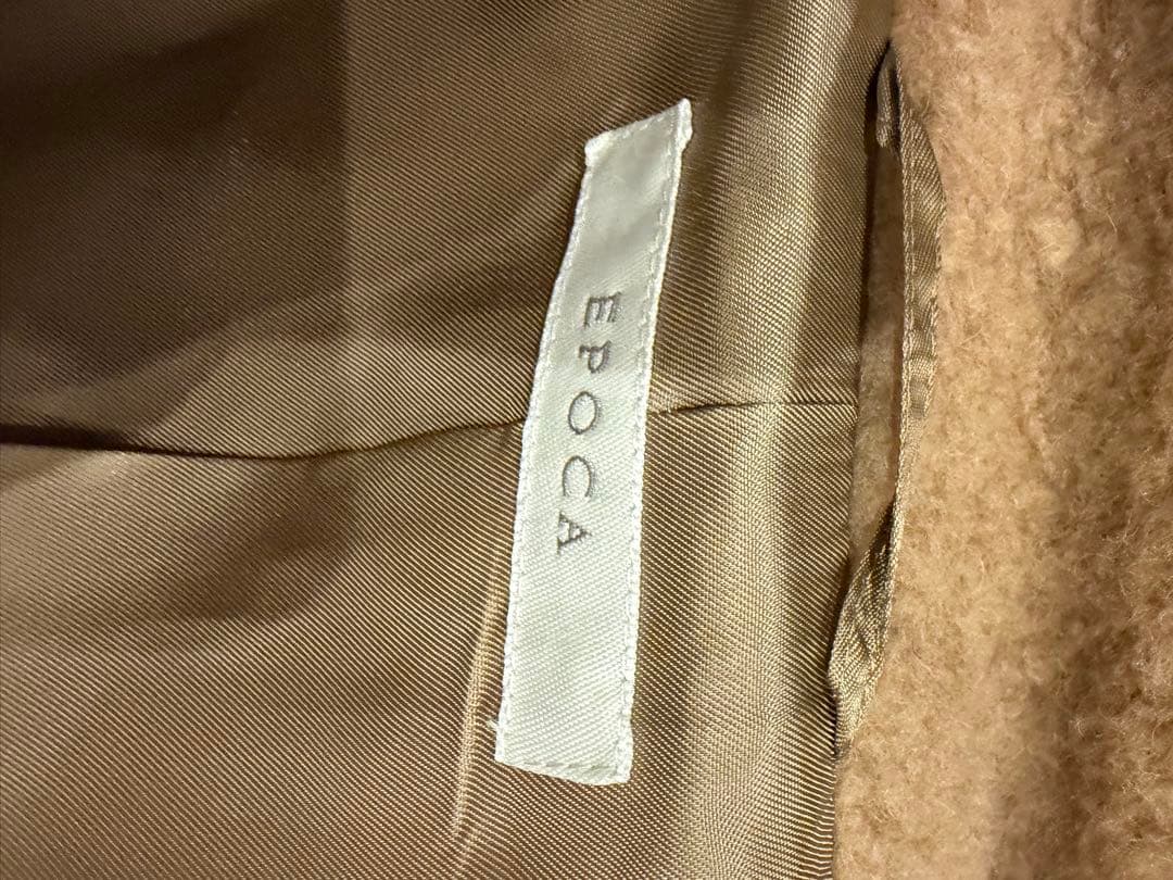 EPOCAエポカボアベアーフードコート40キャメルブラウン羊毛 - メルカリ