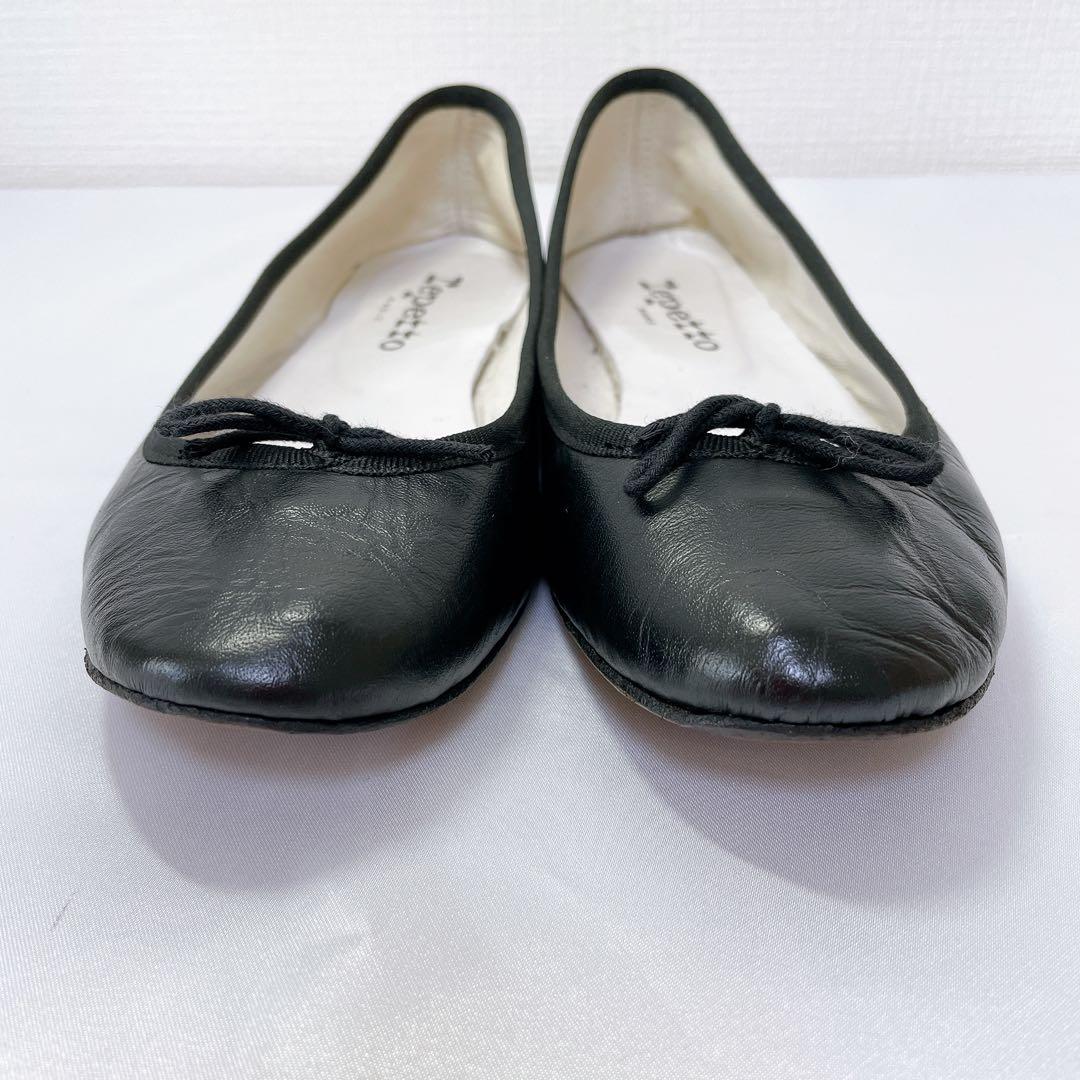 レペット バレエシューズ サンドリオン 37 本革 フラット リボン 黒