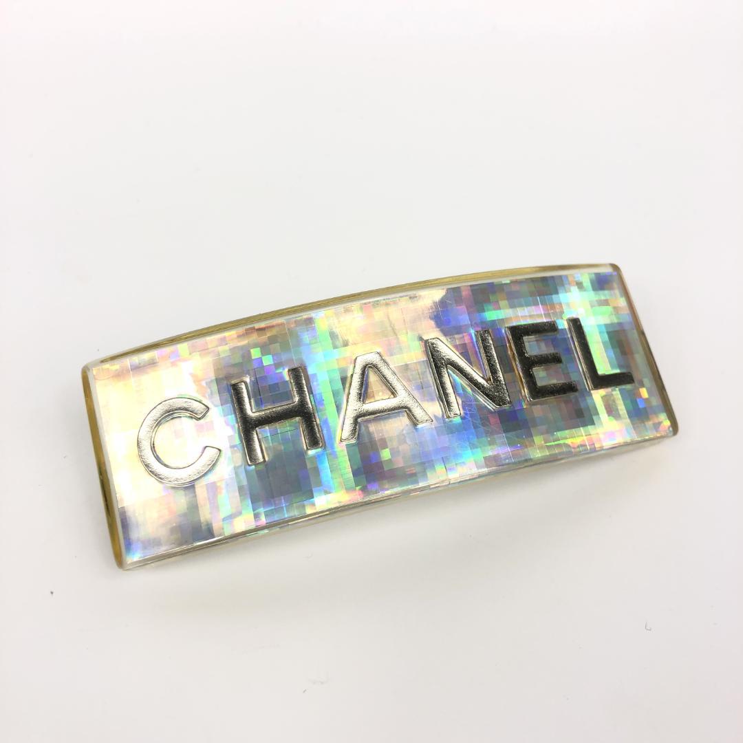 6F021/シャネル/バレッタ/髪留め/ヘアクリップ/ココマーク/ホログラム 6F021/シャネル/バレッタ/髪留め/ヘアクリップ/ココマーク/ホログラム
