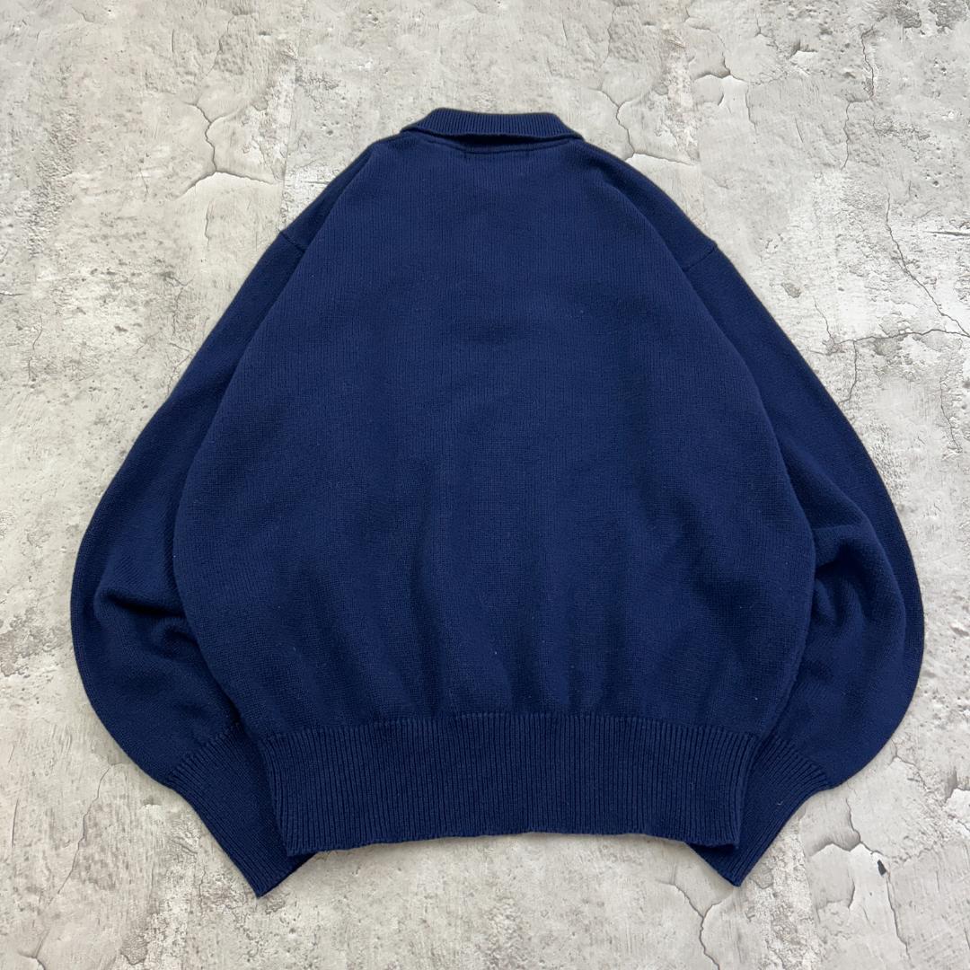 ラルフローレン 刺繍 ワンポイント ポニー 襟付き ニット 古着