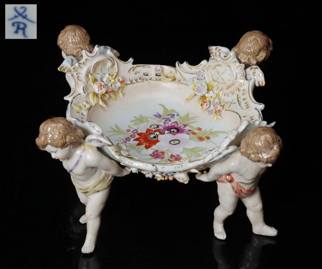 m*o様 ドレスデン マイセン 天使 コンポート フルーツスタンド ドイツ アン 03-12.jpg