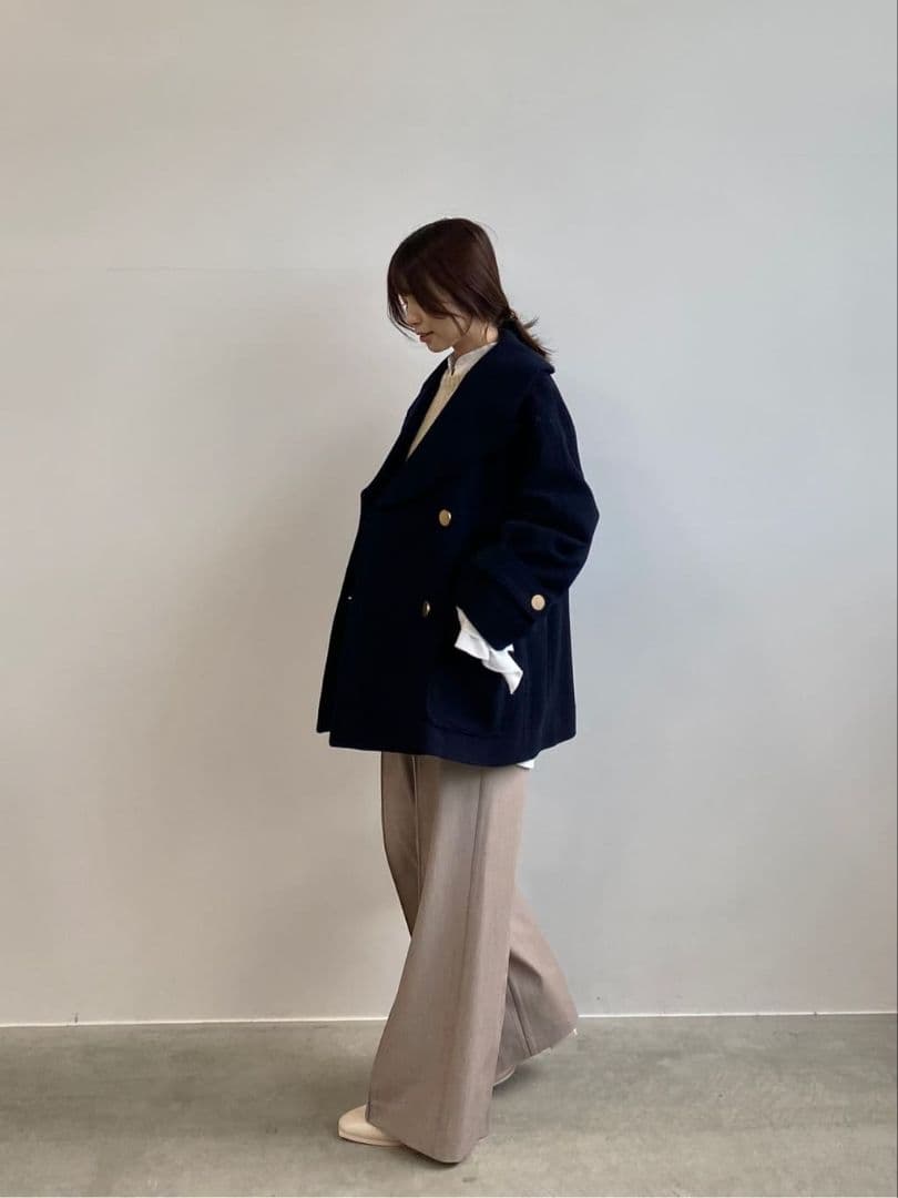 完売 新品タグ付 ココディール インペリアルモッサショートPコート