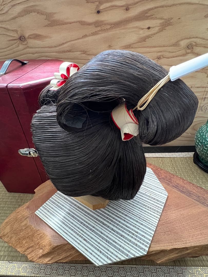 辰巳8号サイズ かんざし付き 辰巳商会 大衆演劇、日本髪かつら、ケース