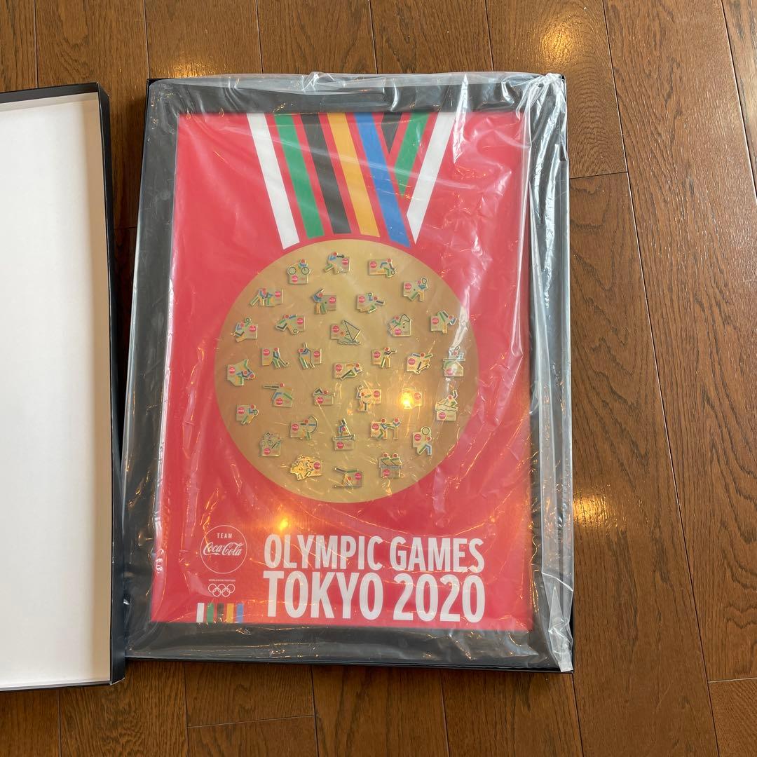東京オリンピック 額装 ピンバッジ コレクション コカコーラ
