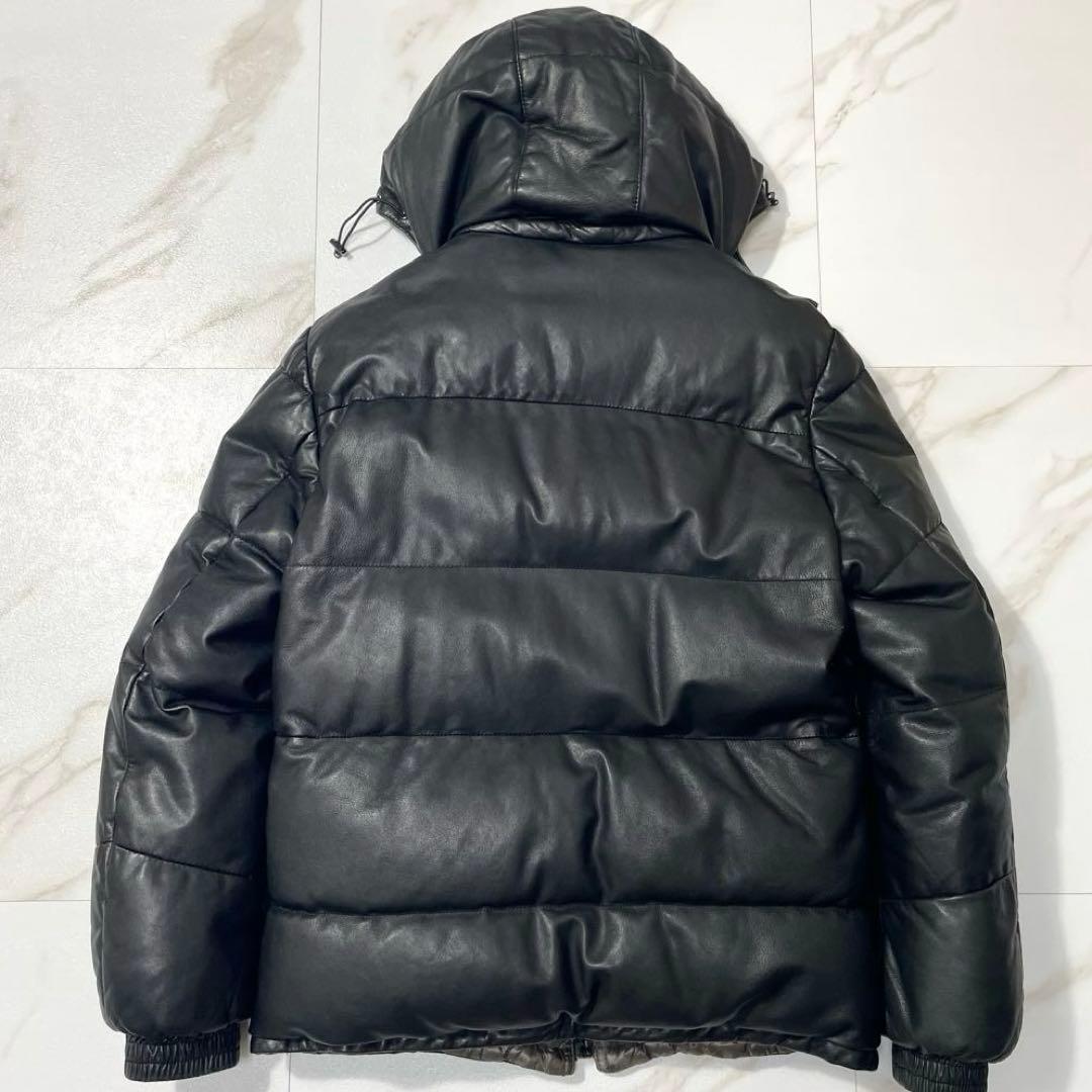 トゥモローランド レザー ダウンジャケット リバーシブル 羊革 4way L