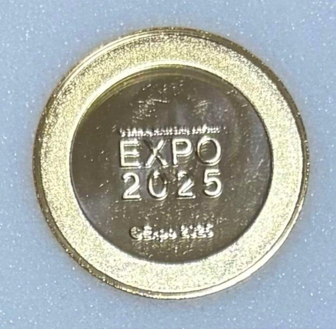 Expo2025 大阪万博 公式ロゴ 記念メダル レリーフ ミャクミャク 金