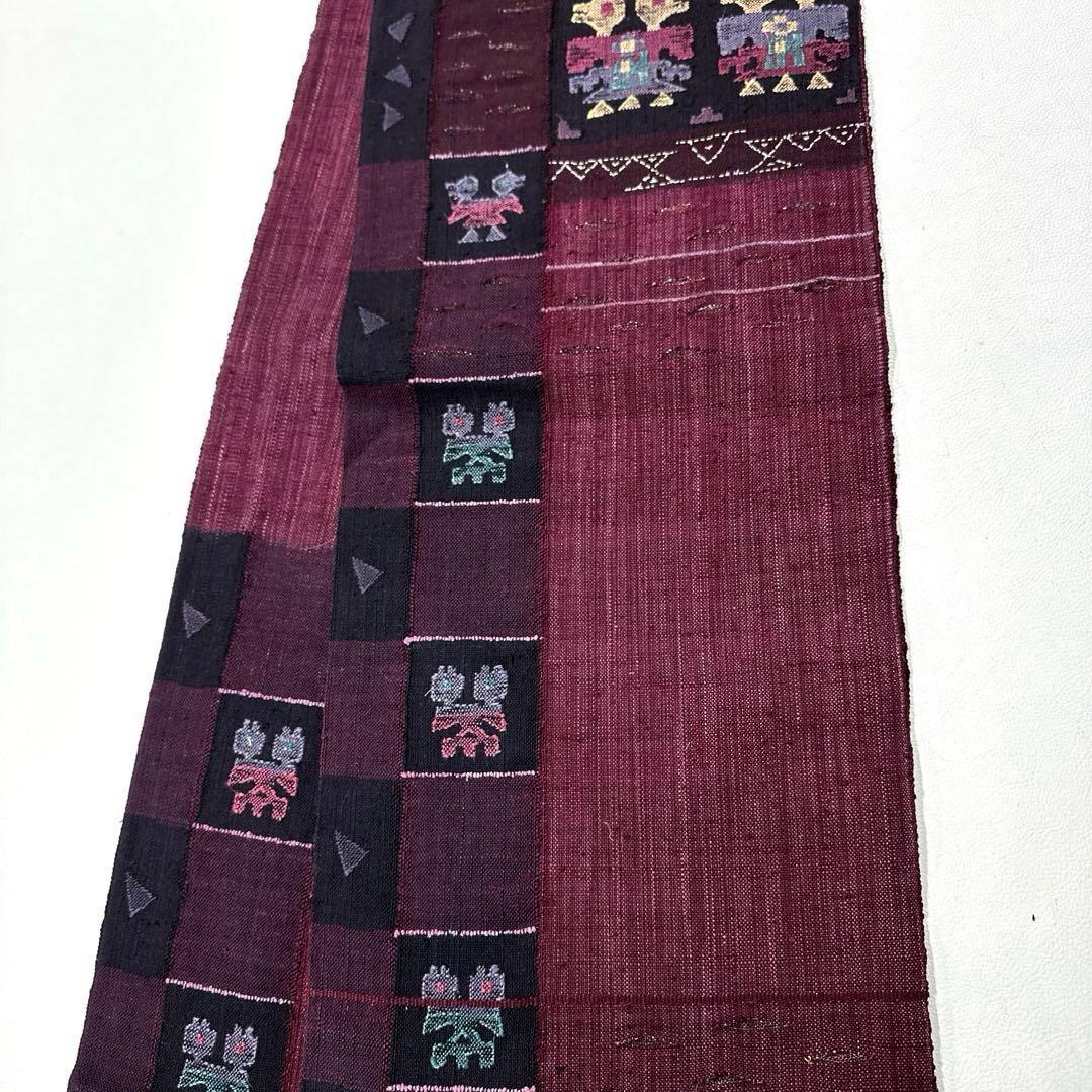 帯6057 ○帯屋捨松謹製 高級 正絹 紬 名古屋帯 - メルカリ