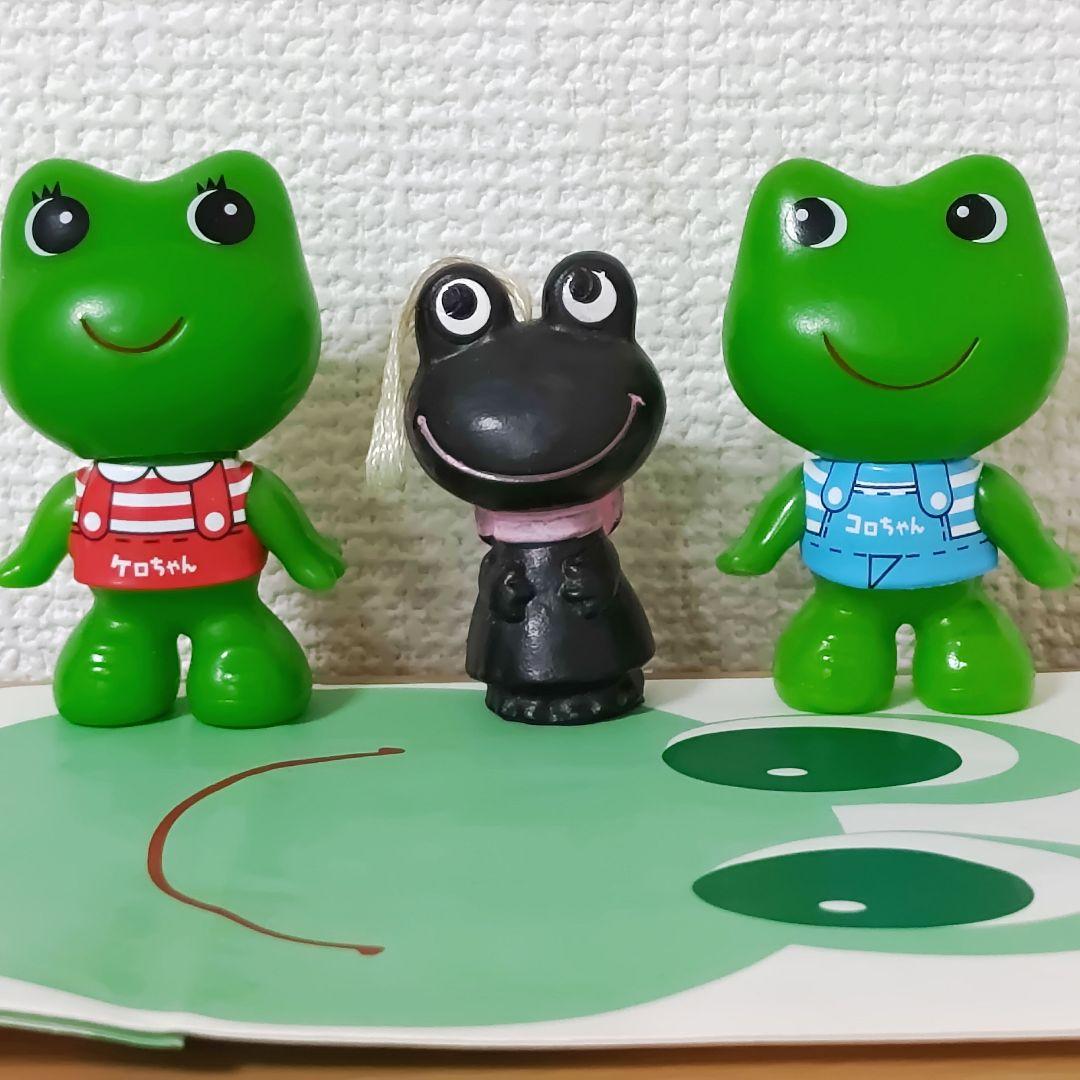 昭和レトロ古い黒ケロちゃん指人形コロちゃん珍色☆希少カラー黒色