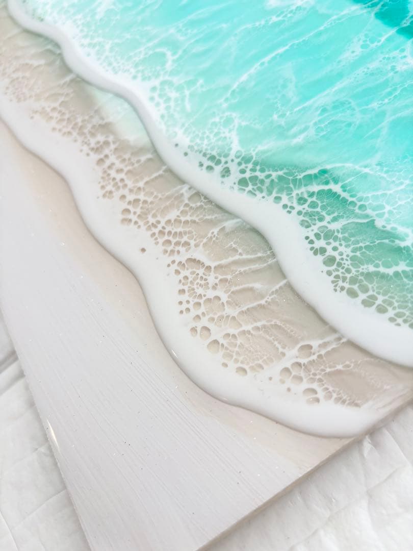 人生の再スタートを迎える方へ 海レジンアート 42×22cm - メルカリ