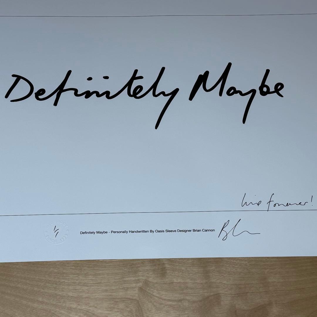 直筆サイン definitely maybe OASIS ファーストアルバムロゴ - メルカリ
