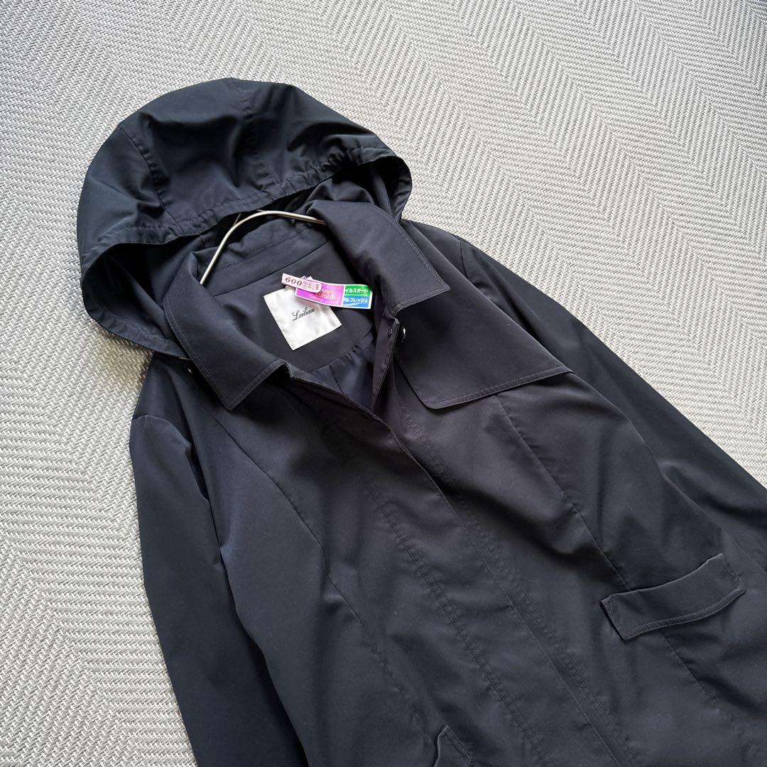 極美品 レリアン 現行モデル モッズコート フード ネイビー 大きい