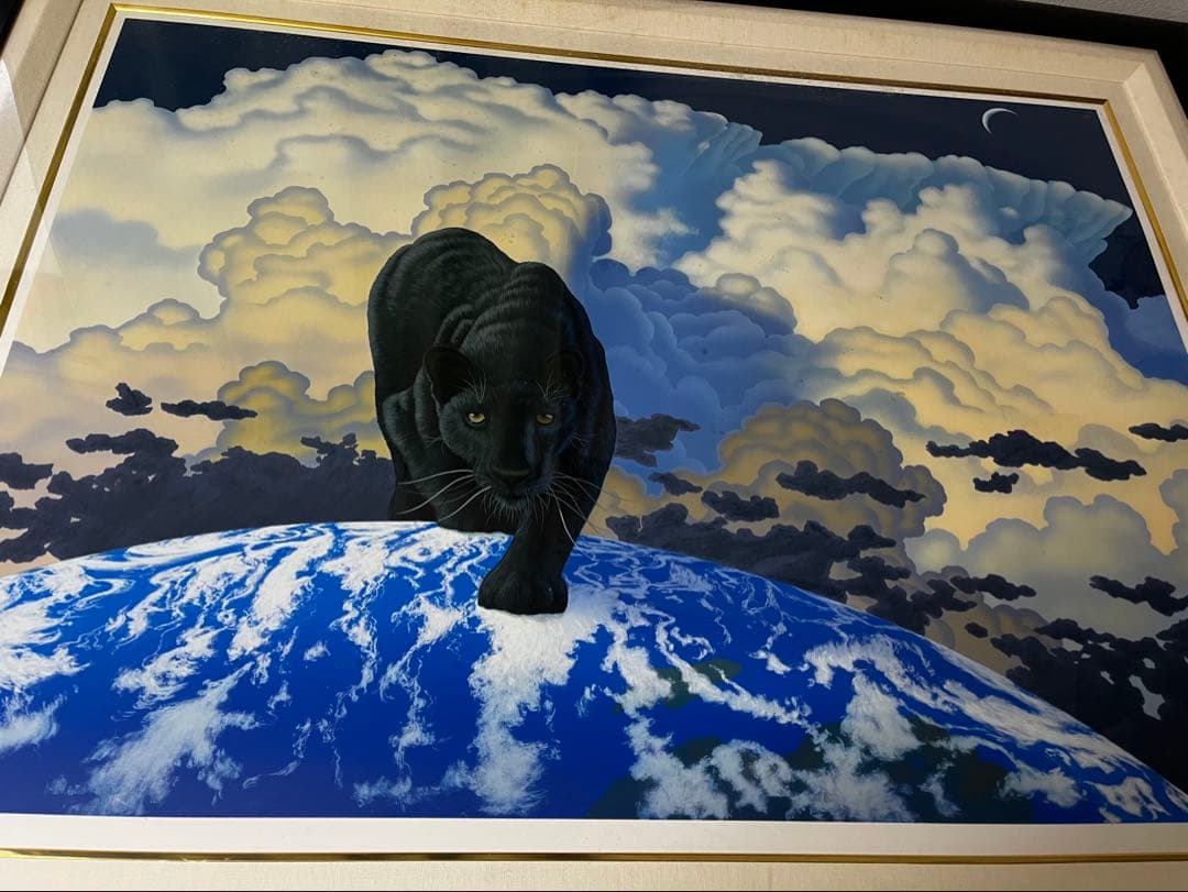 希少価値の黒豹】シムシメール 「未来を探し求めて」美品 ジークレー