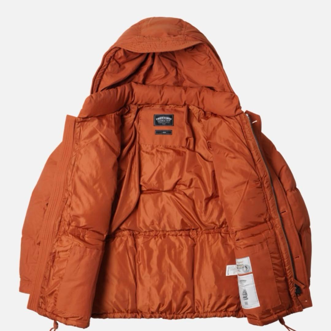 美品】FRIZMWORKS フリズムワークス カラコラムダウン オレンジ M