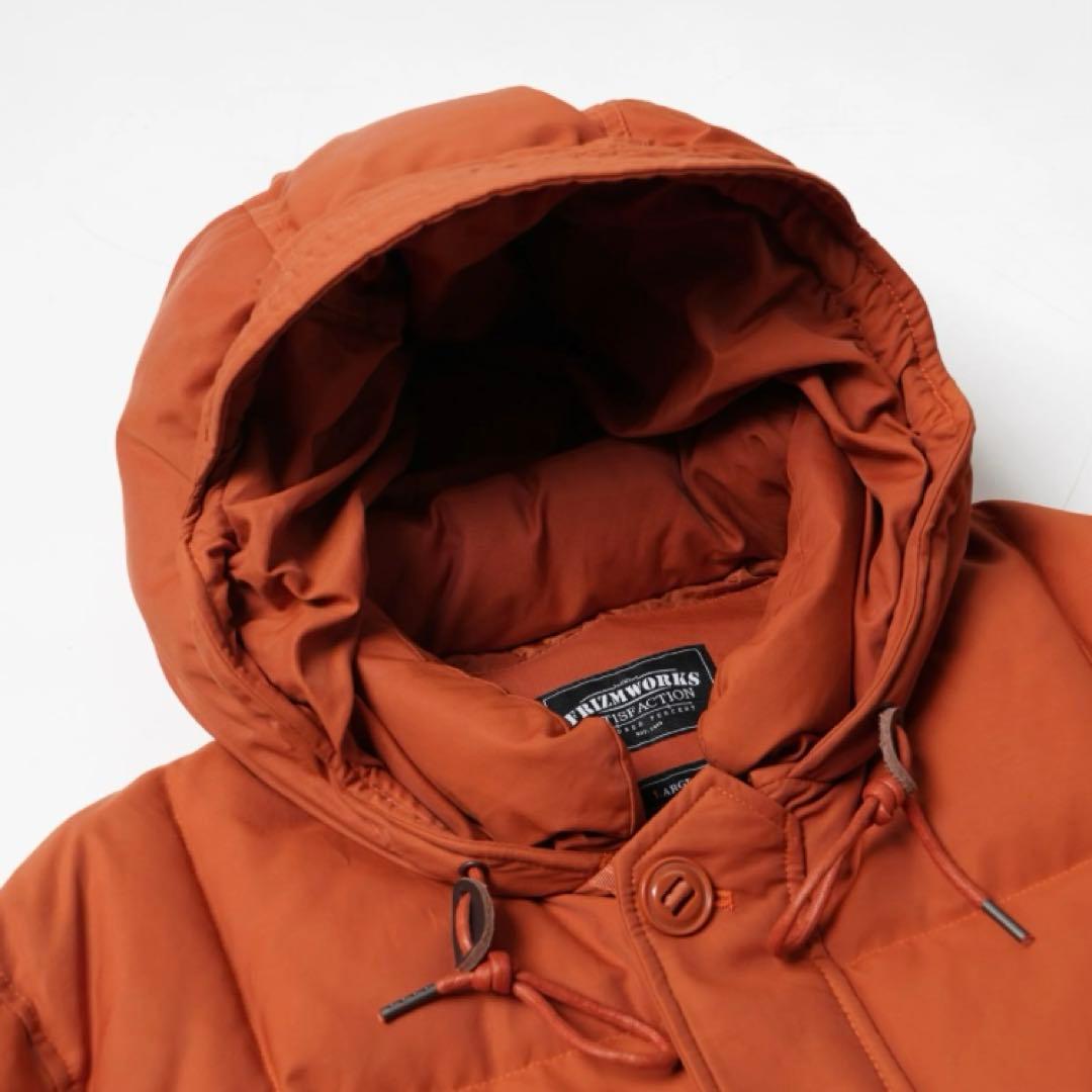 美品】FRIZMWORKS フリズムワークス カラコラムダウン オレンジ M