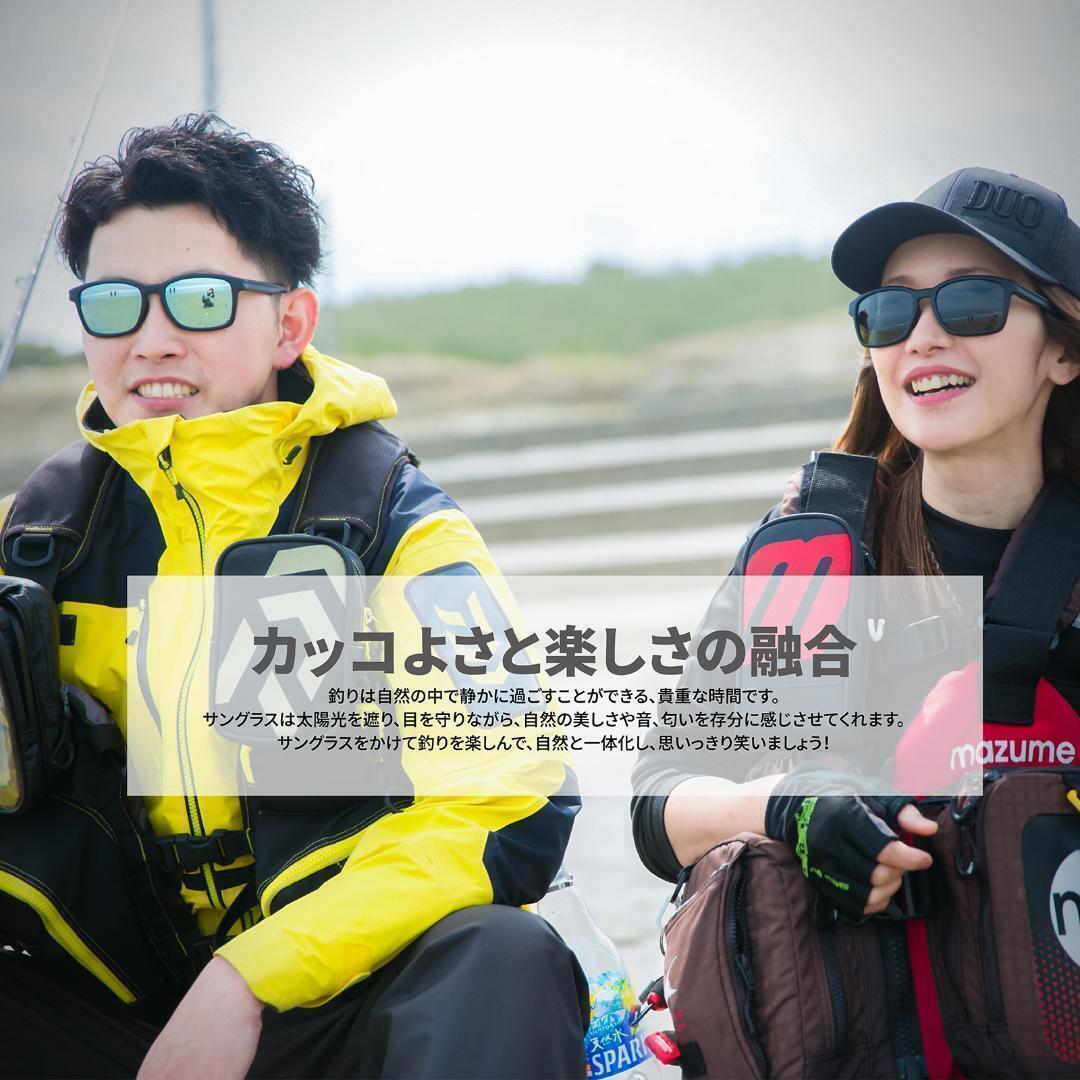 ゴメクサス 偏光サングラス CR-39光学レンズ ウェリントン型 ブルー