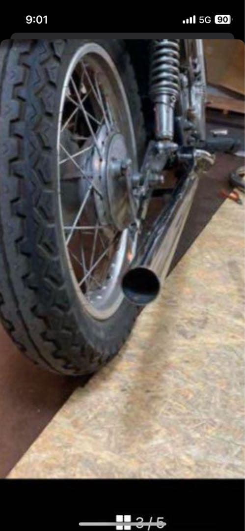 nico様専用、sr400 ストレートマフラー ステンレス製 磨き400番 - メルカリ