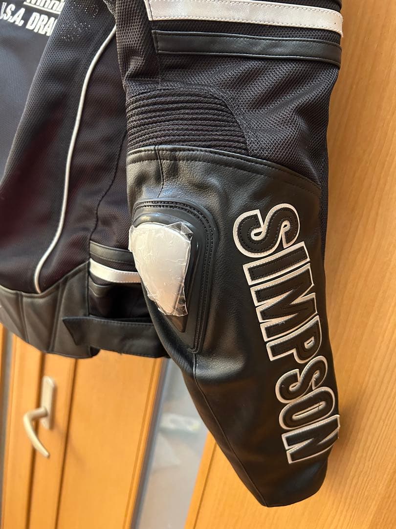 シンプソン ライダースジャケット バイク プロテクター L メッシュ