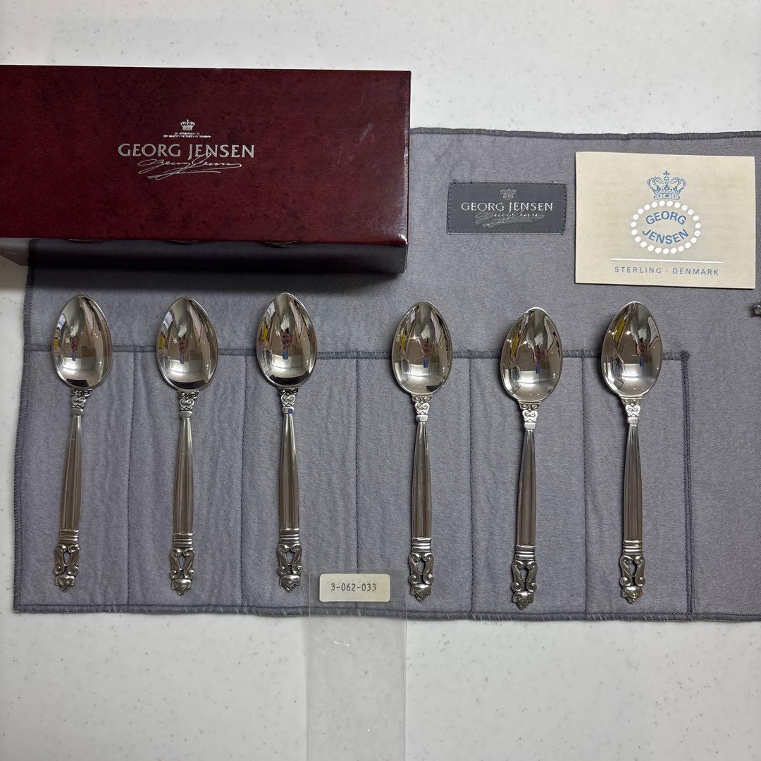 ジョージ ジェンセン　ティースプーン　６本セット GEORG JENSEN COBRA DESSERT SPOON 4PIECE SET / ジョージ ジェンセン