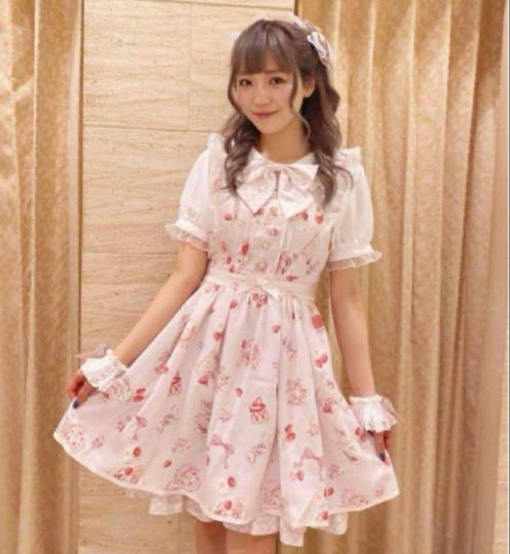 LIZLISA リズリサ ストロベリーティーパーティー柄 ワンピース いちご