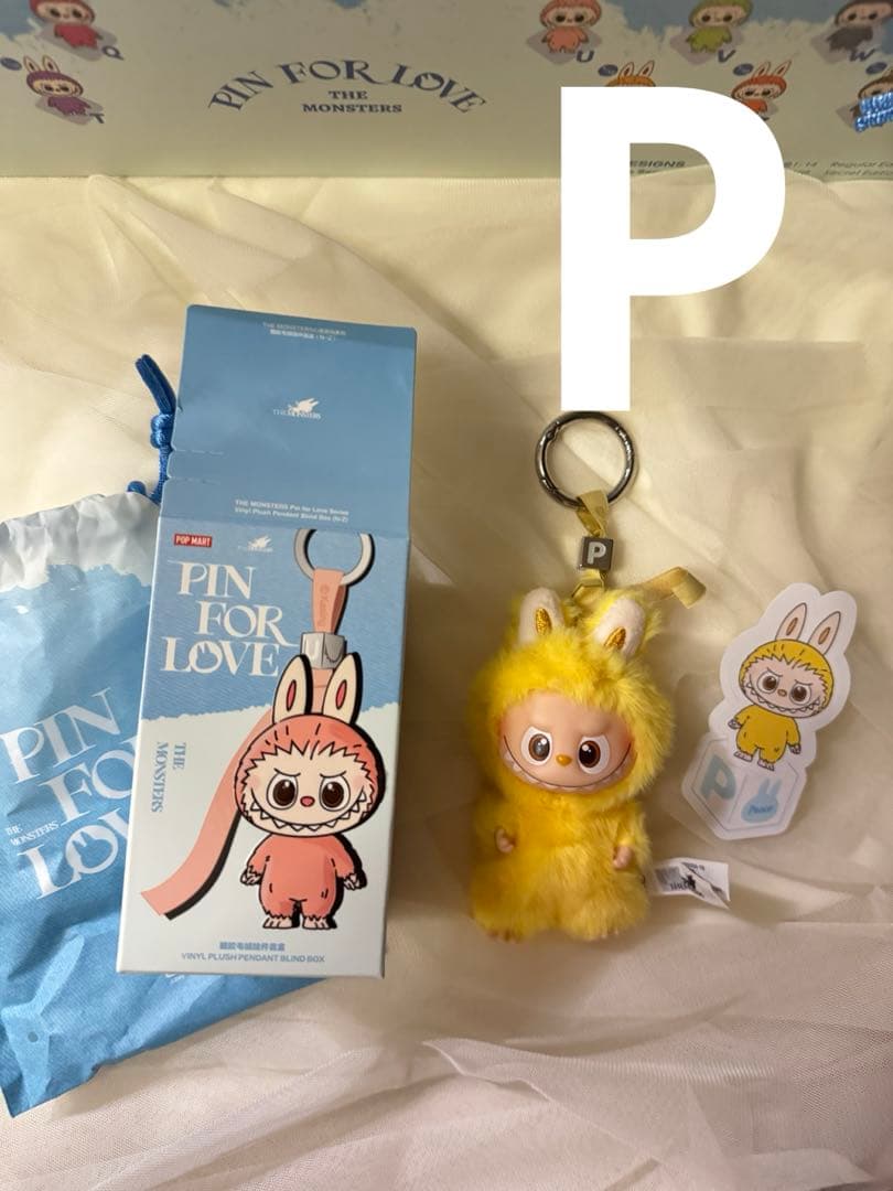 LABUBU イニシャルラブブ P PINFORLOVE 正規品 - メルカリ