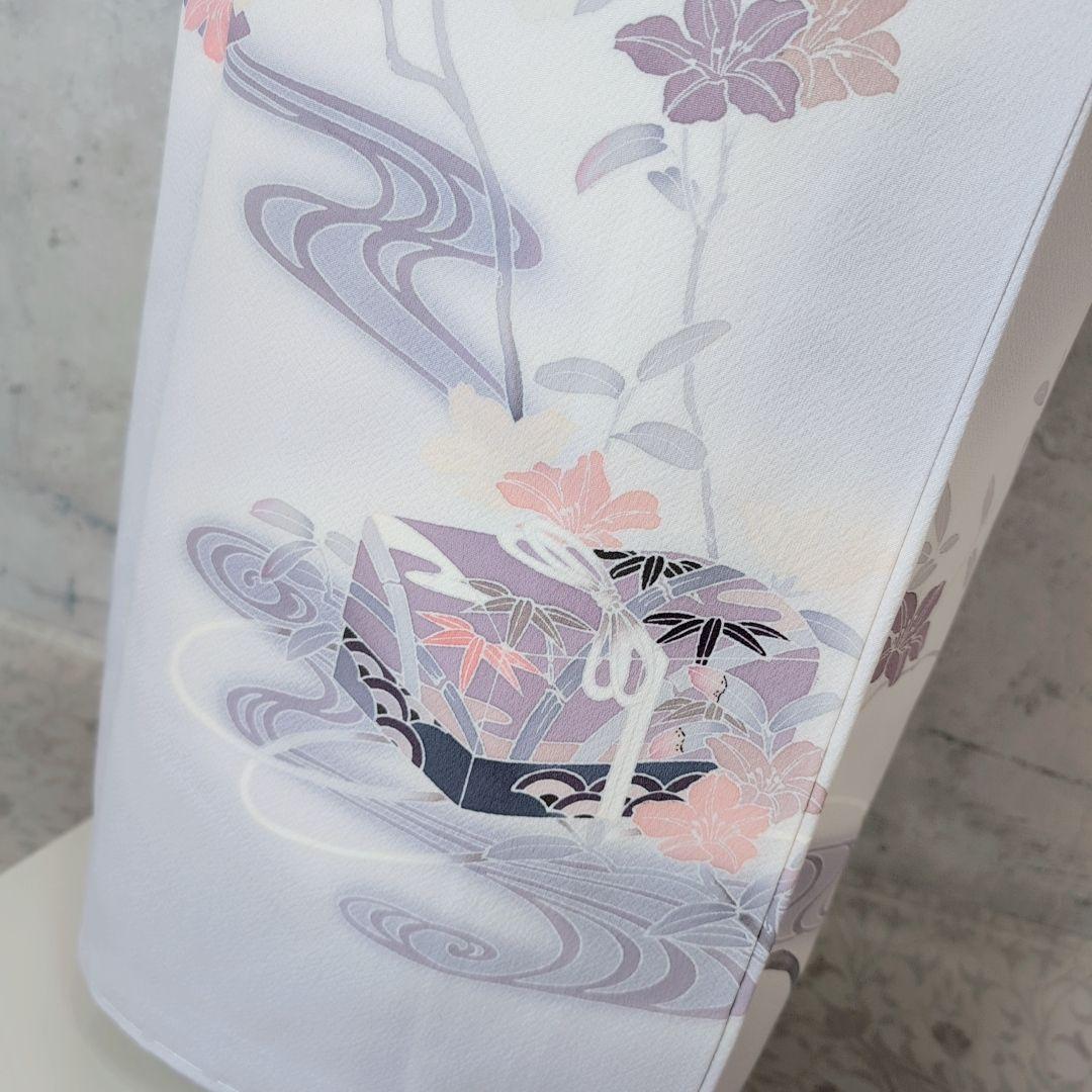 訪問着 フルセット 着物 正絹 友禅 玉手箱 花 しつけ糸 清楚 C2 - メルカリ