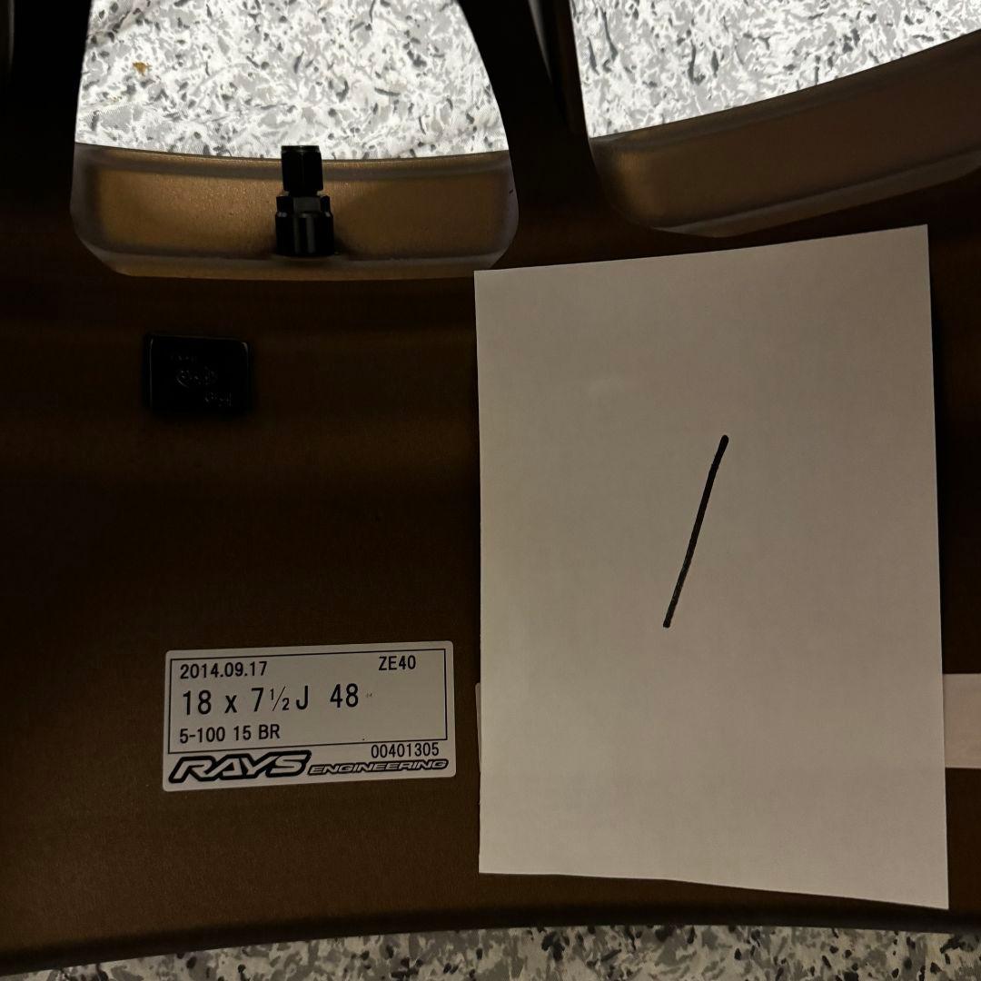 ZE40 18in PCD100 7.5J+48/8.5J+45 ブロンズ