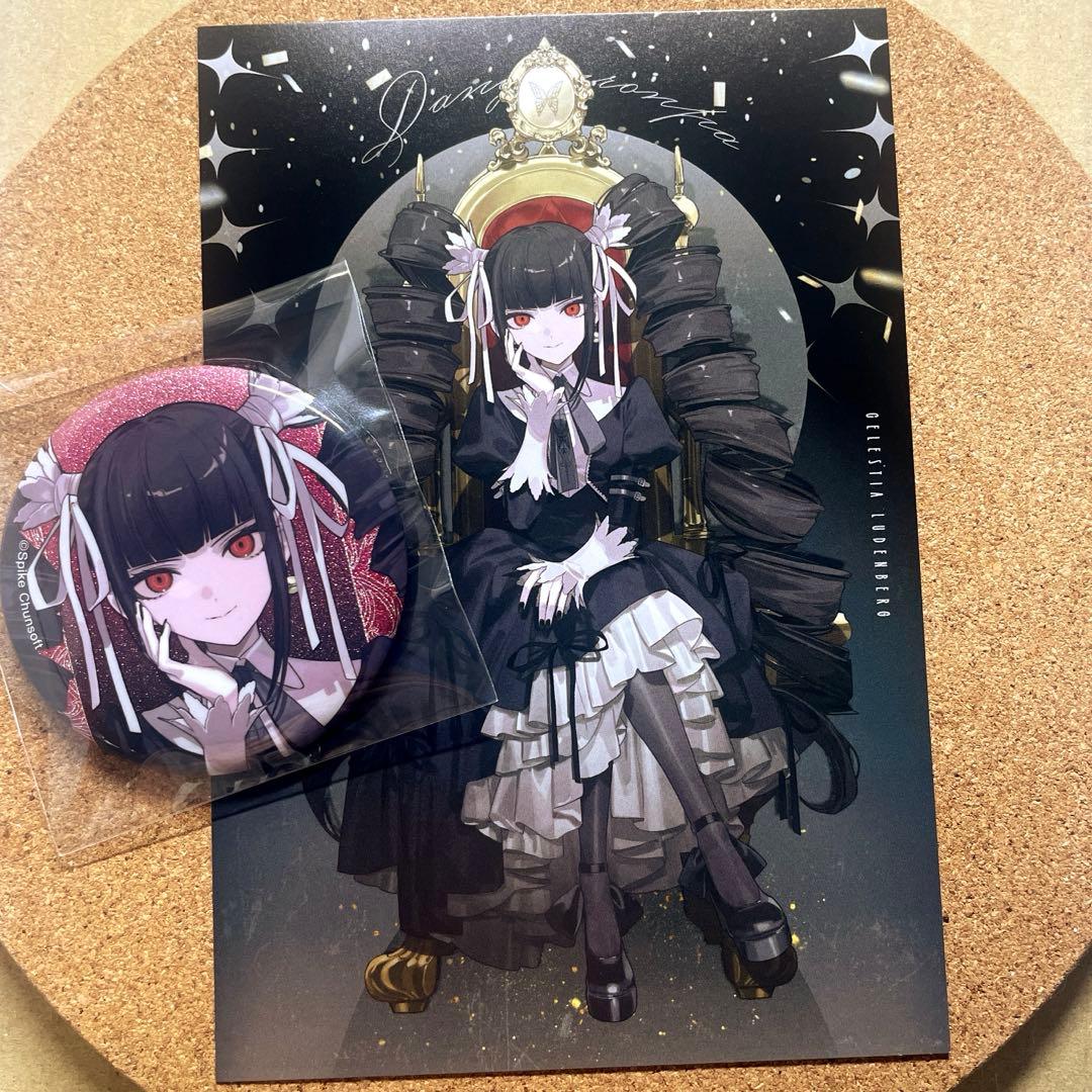 ダンガンロンパ およ 玉座 缶バッジ ポストカード セレスティア
