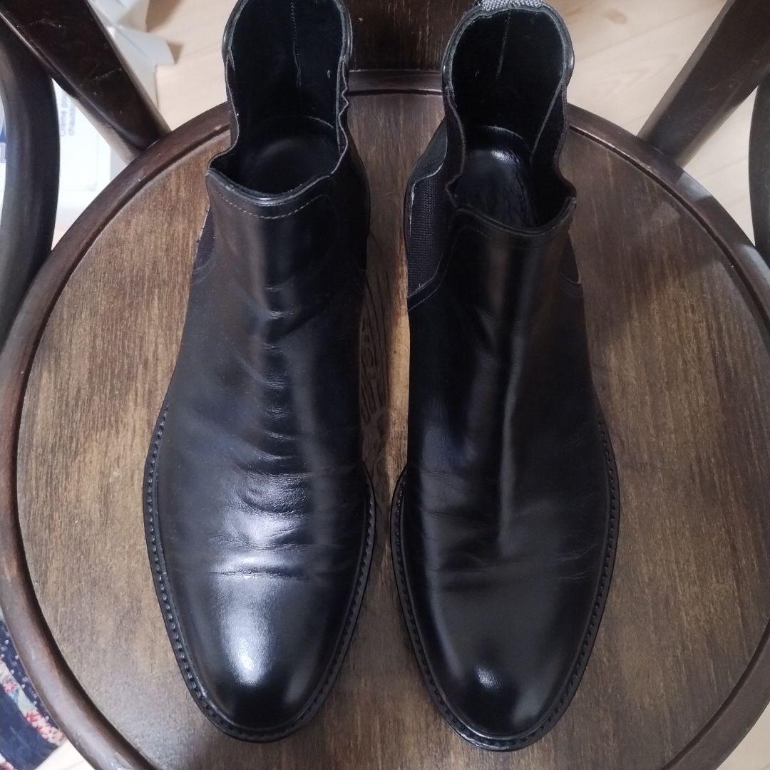 WHダブルエイチ干場さん愛用黒サイドゴアブーツ美品6Vibram菅原靴店Z