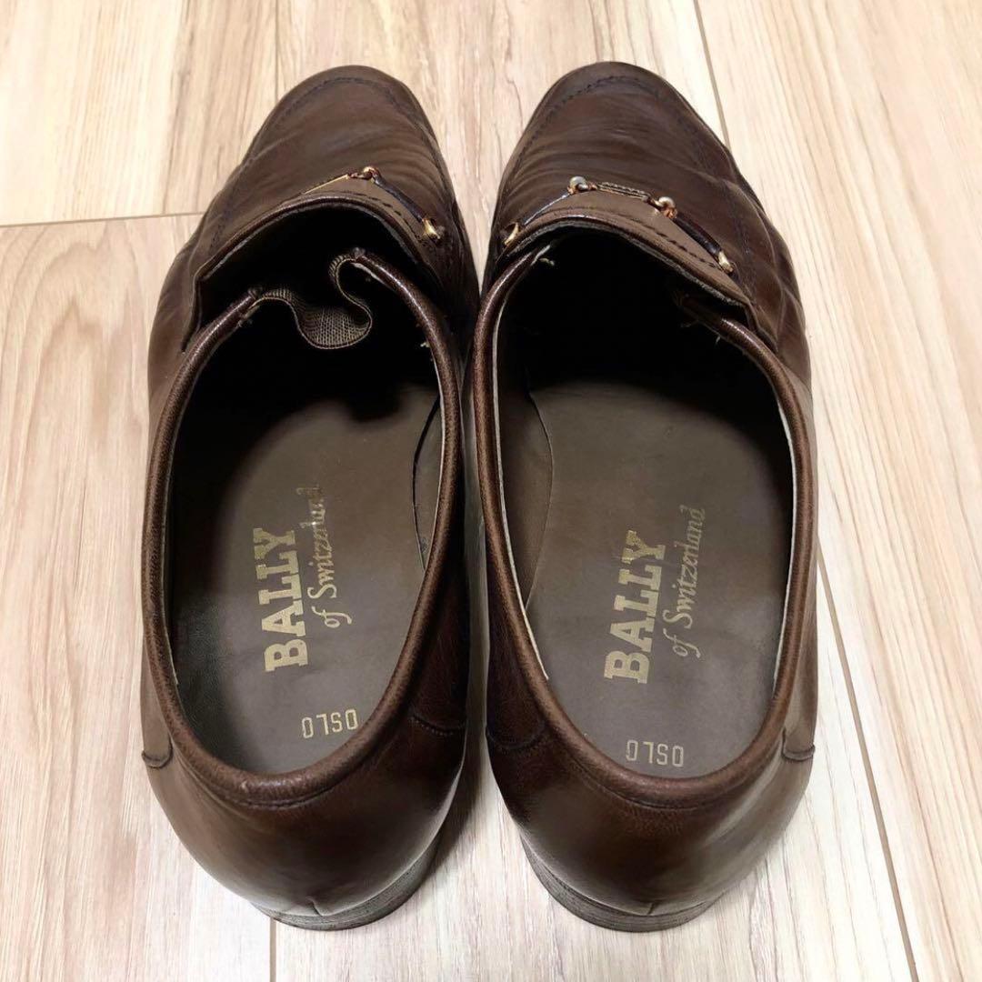 BALLY ビジネスシューズ ビットローファー プレートロゴ レザー 本革
