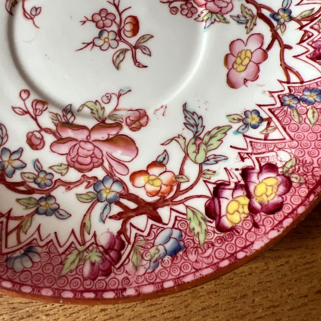 フランスサルグミンヌ窯、Mintonパターン219 ティーカップ＆ソーサー