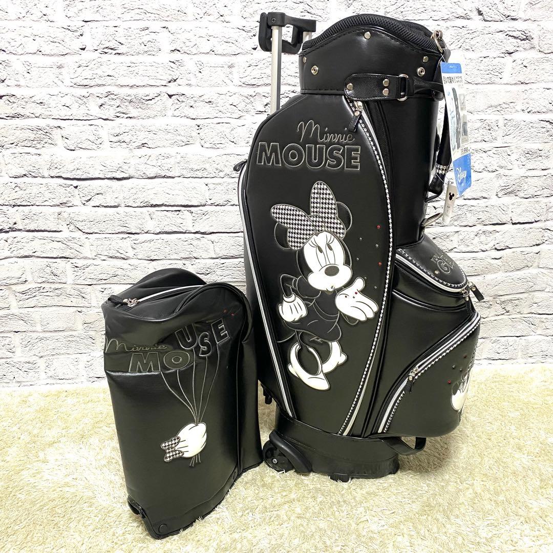 新品】キャディバッグ ミニーマウス ブラック レディース ディズニー