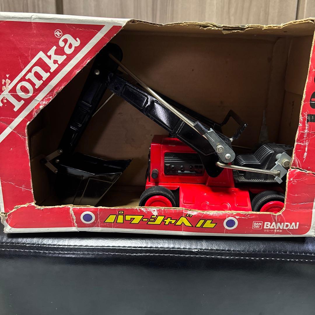 tonka BANDAI パワーシャベル ブリキ 外箱付き 新品未使用 年代物