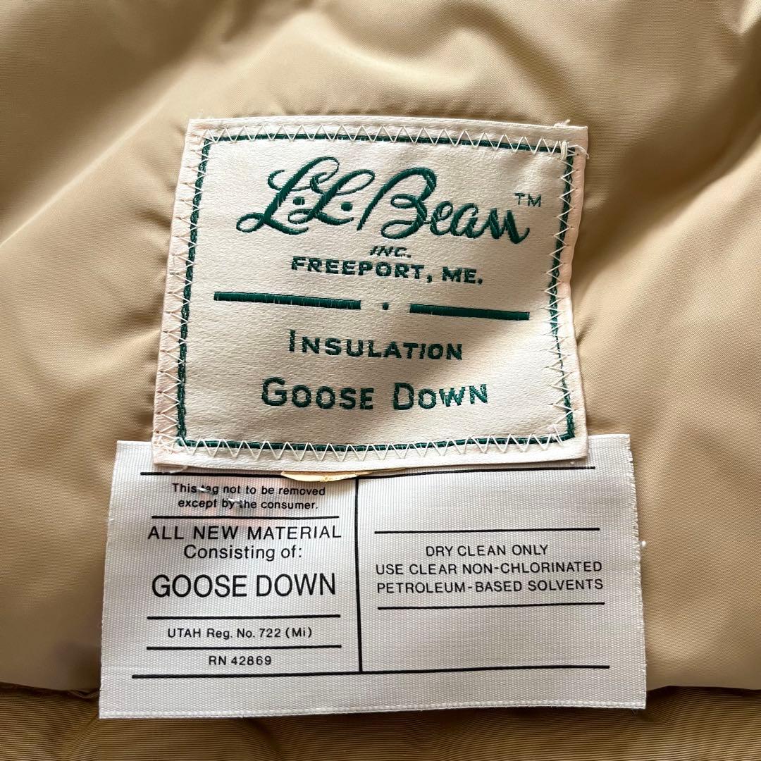 70s L.L.Bean ダウンマッキーノ 筆記体タグ 美品 レア