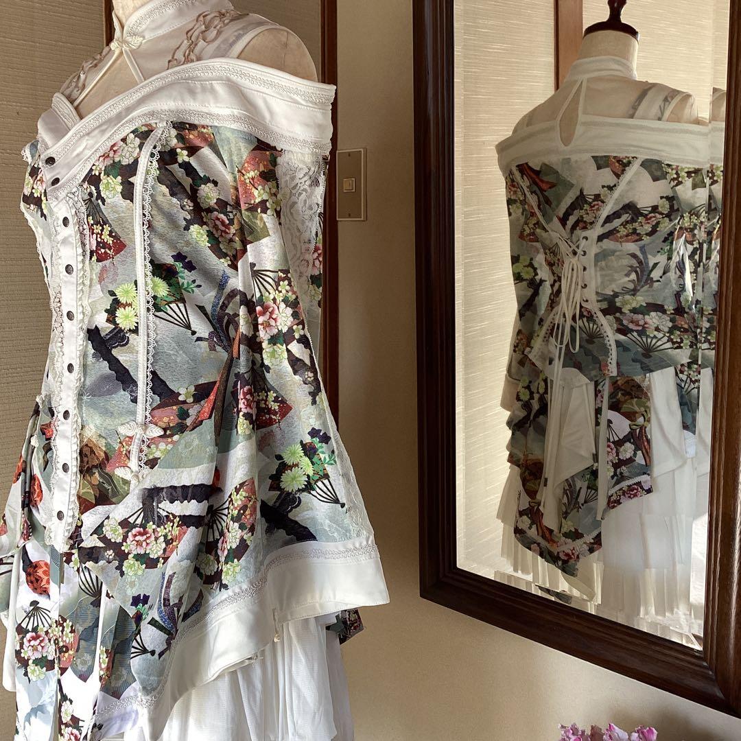 極美品！OZZ ONESTE 和チャイナ白セットアップ［商品番号9］