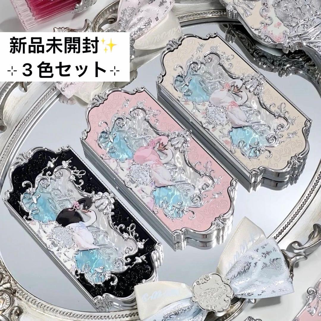 【新品3点セット】フラワーノーズ　スワンバレエ　アイシャドウパレット　未開封 フラワーノーズスワンバレエシリーズアイシャドウパレット03ピンク