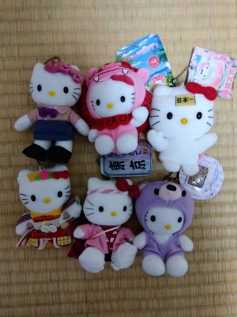 キティ6体セットハローキティのぬいぐるみトキご当地キティ
