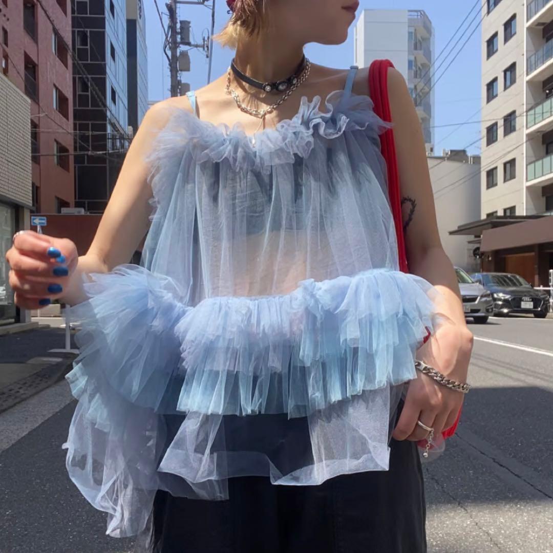 Viviano x jurk チュールキャミトップス VIVIANO × JURK / Tulle Cami Top | JURK