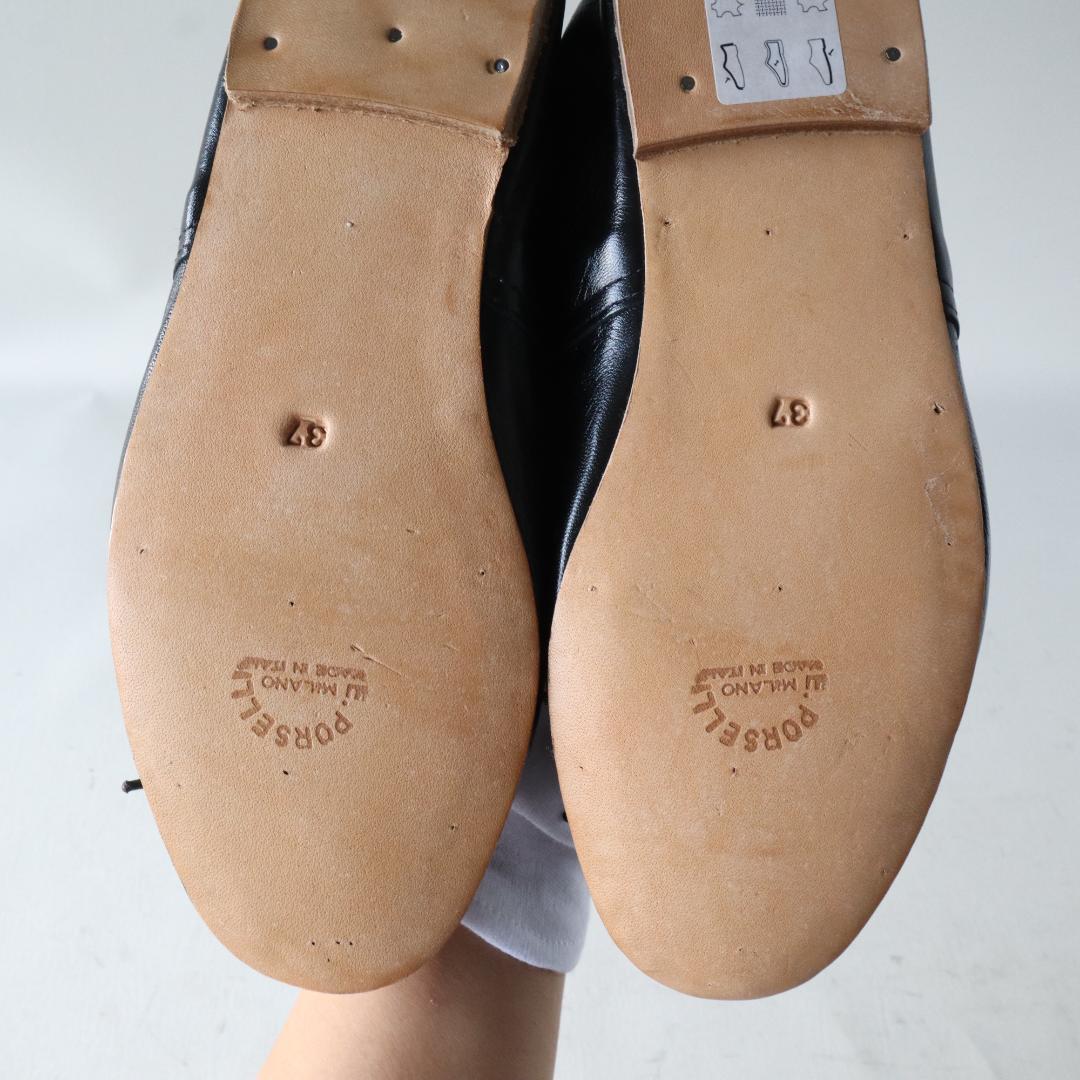 未使用品　ポルセリ　バレエシューズ 37 23〜23.5cm ブラック