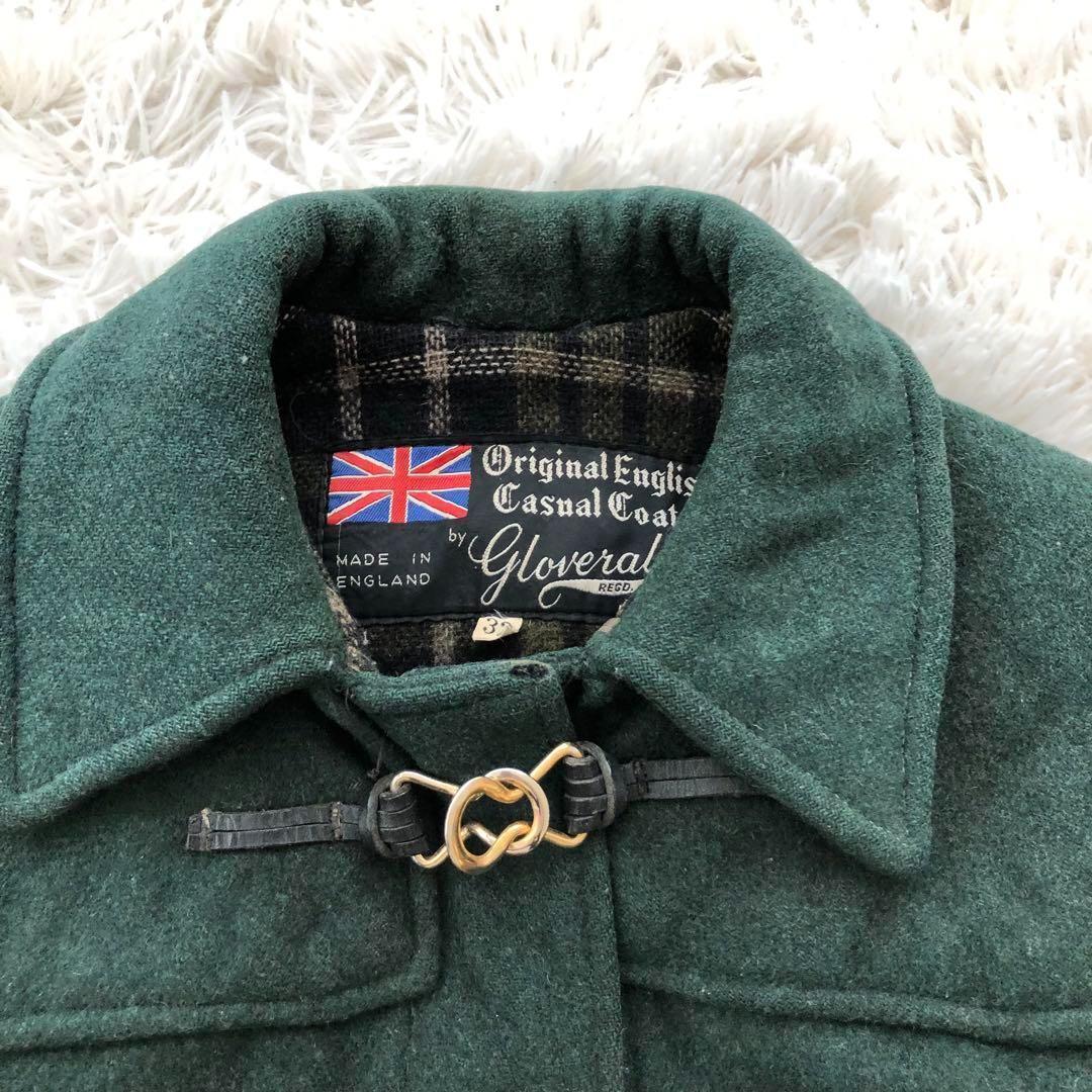 60年代英国旗タグGLOVERALLグローバーオールダッフルコートグリーン