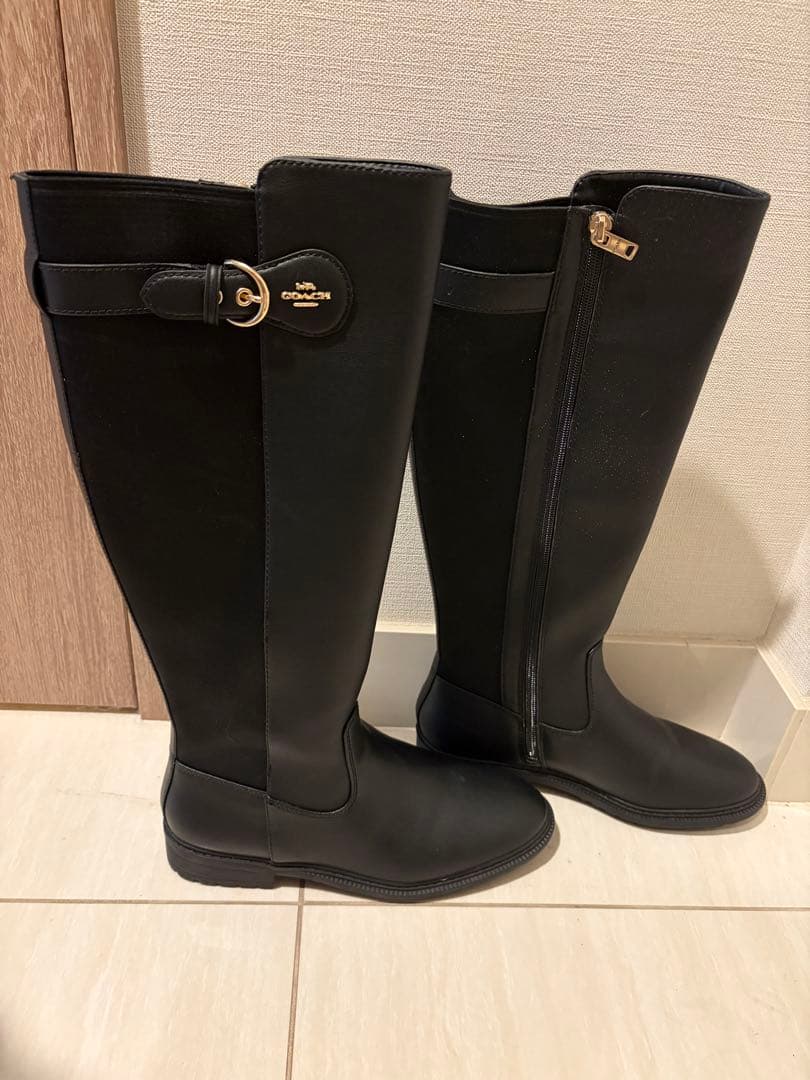 未使用品COACH コーチ フランクリン ライディング ロングブーツ COACH コーチ ライディング ブーツ CCH28 上質レザー☆国内発送 (Coach