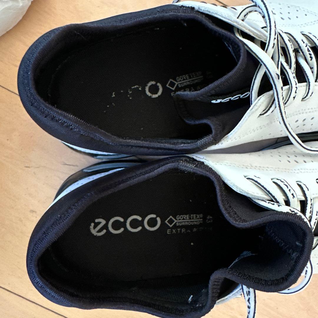 ECCOエコー ゴアテックス ゴルフシューズ ホワイト/ブラック 27.5cm