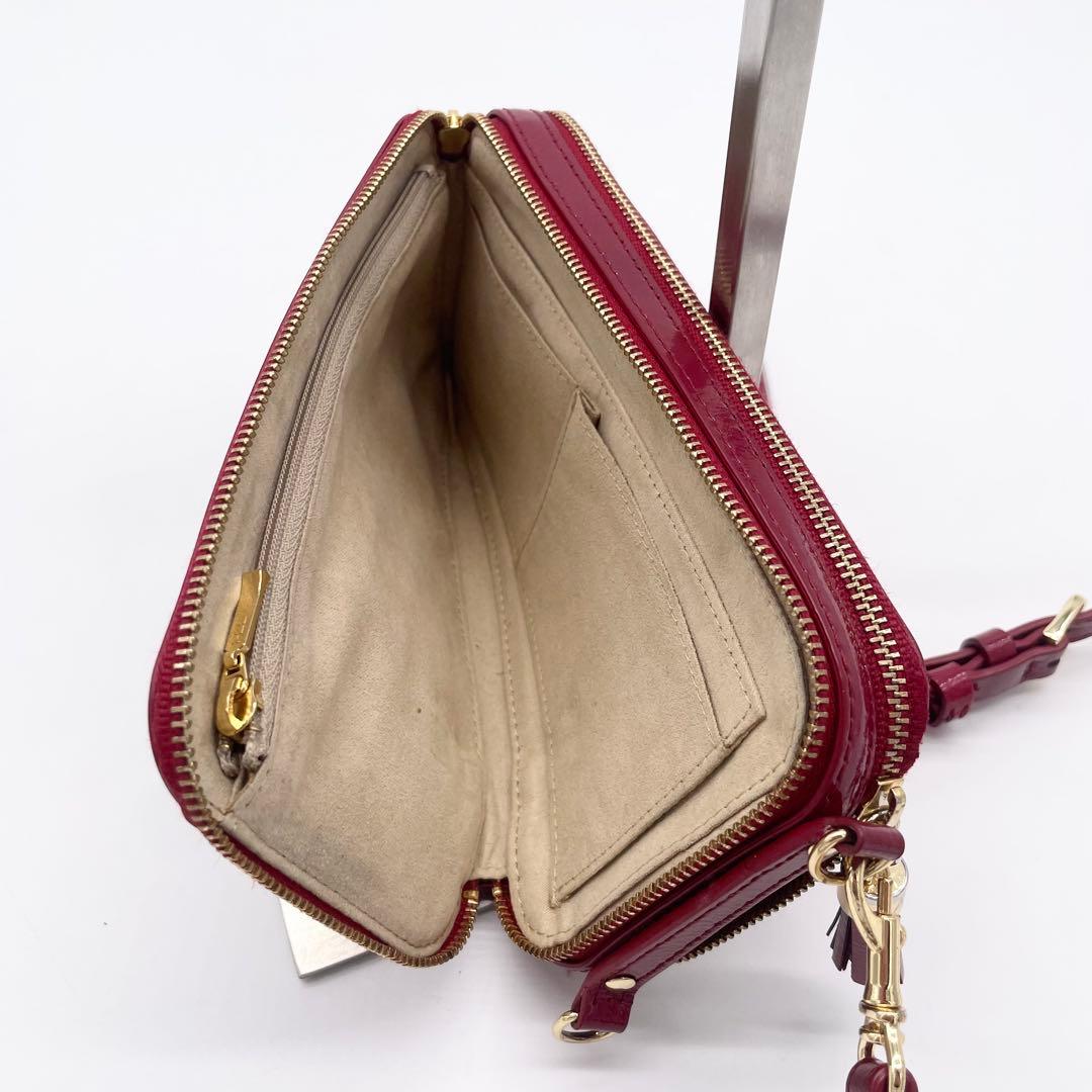 ATAO アミュレットケリー ショルダーバッグ スマホ入れ 長財布 ルビー