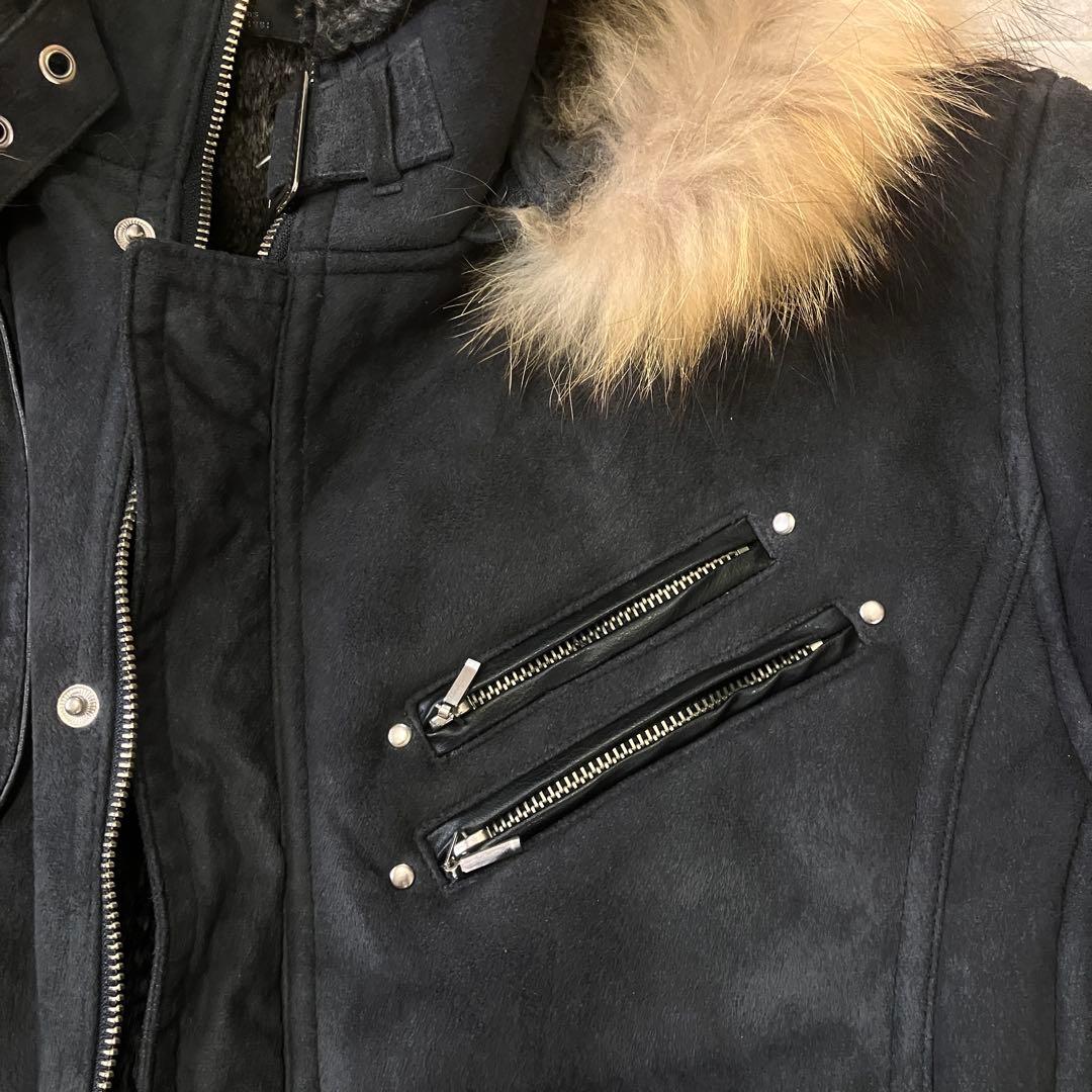 Y2K grunge 00s 平成 お兄系 ファー付きフェイクムートンジャケット