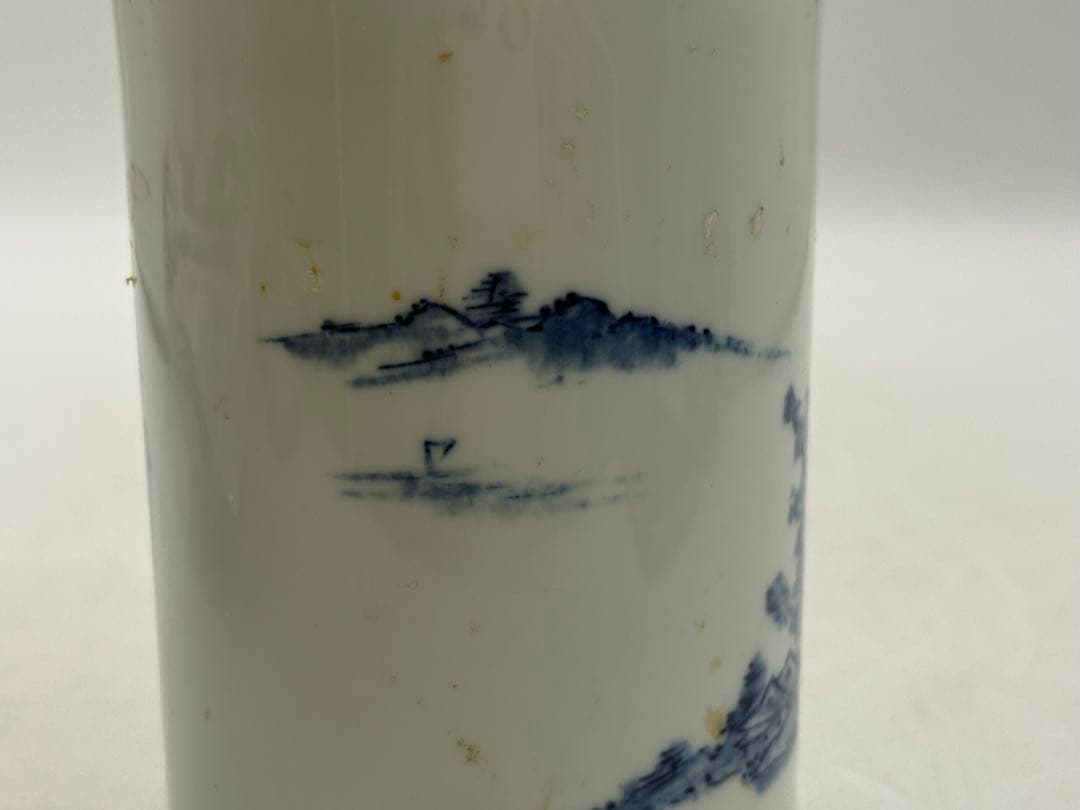 中国 染付 山水紋筆筒 送料込み260127 - メルカリ