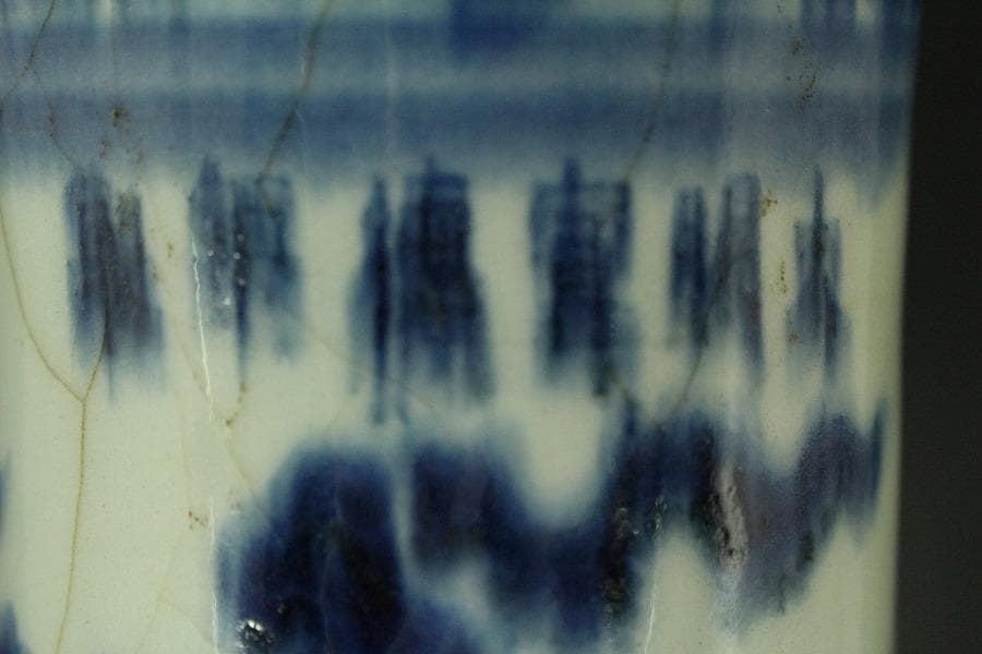 中国美術 青花 纏龍紋 天球瓶 高42cm(LC598) - メルカリ